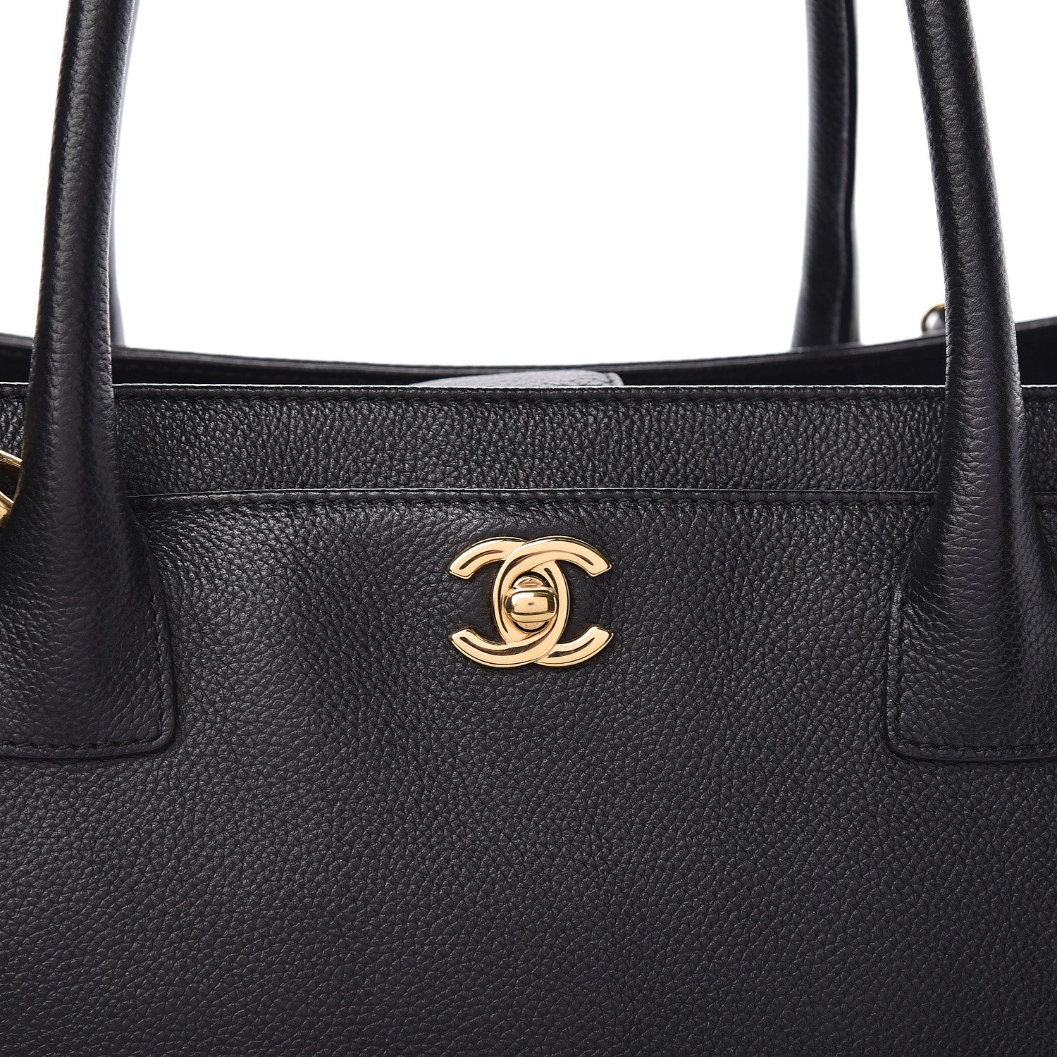 Chanel Calfskin Cerf Executive Shopper Tote Black 11 of 11