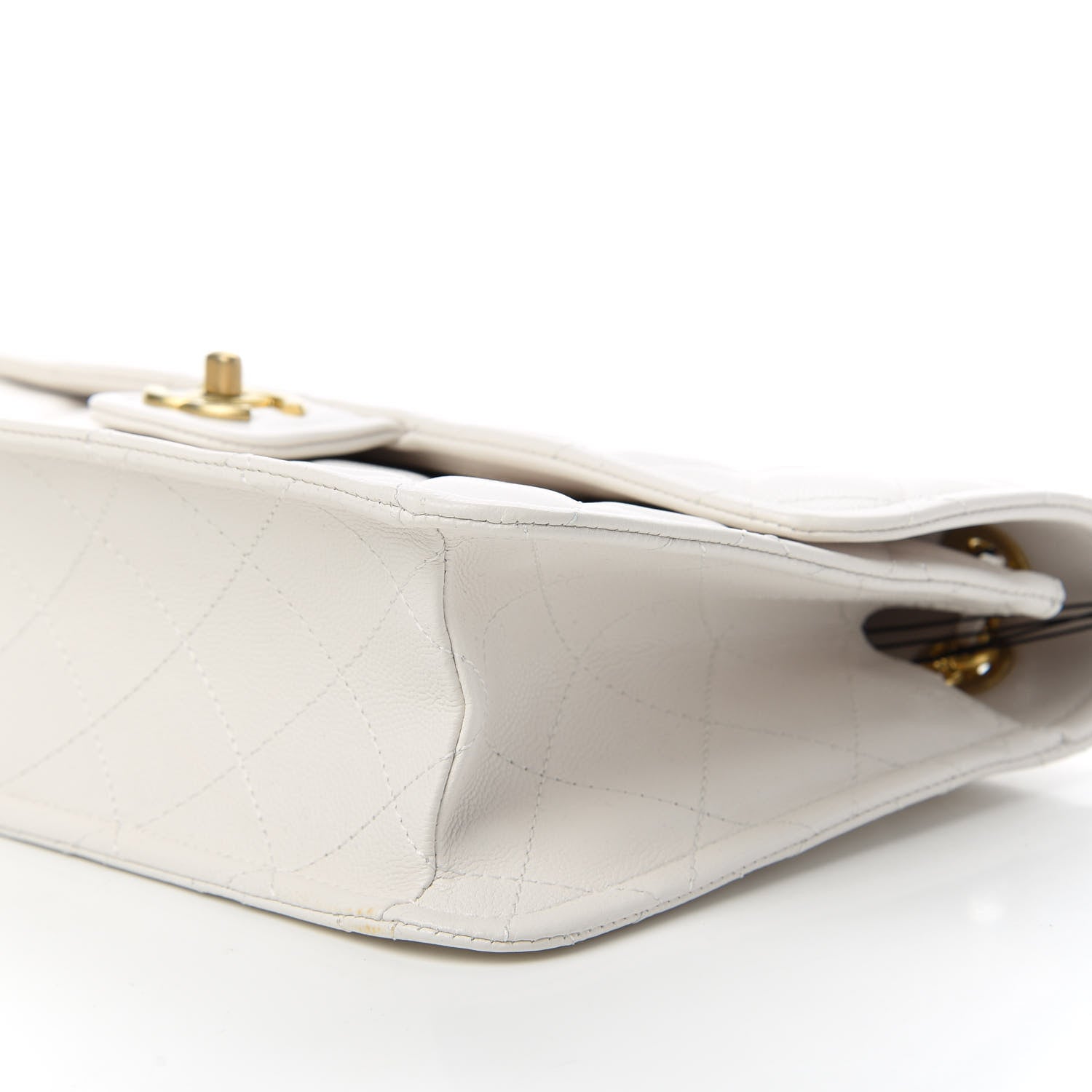 Chanel Caviar Quilted Large Sweet Classic Flap White 7 of 10