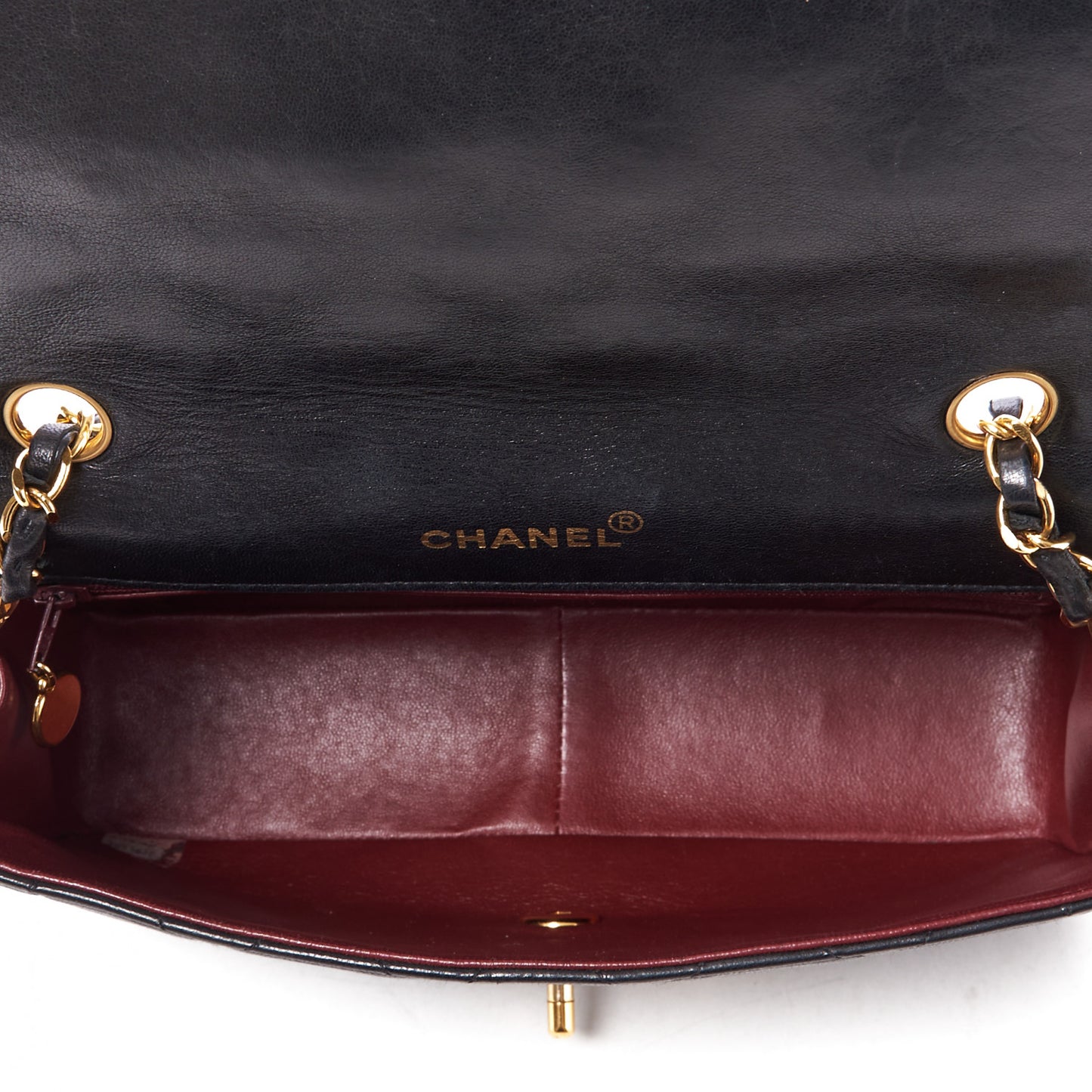 Lambskin Quilted Medium Single Flap Black