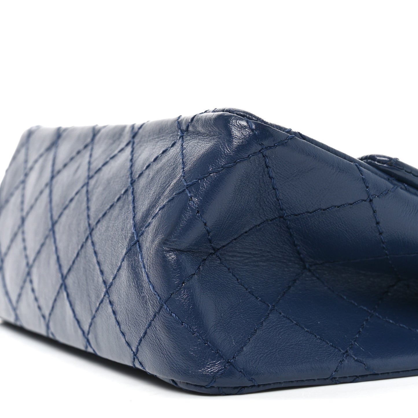 Aged Calfskin Quilted 2.55 Reissue Mini Flap Navy