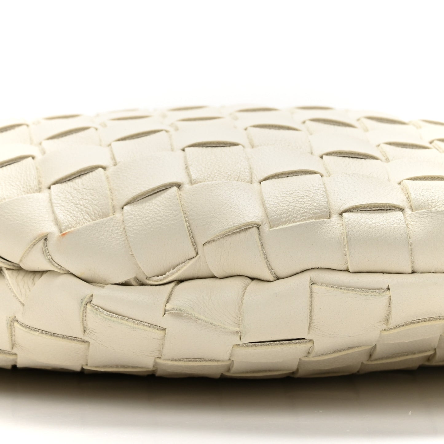 Nappa Intrecciato Medium Turn Pouch White