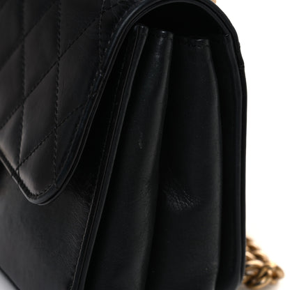 Chanel Glazed Calfskin Quilted Small Straight Lined Flap Black 13 of 13