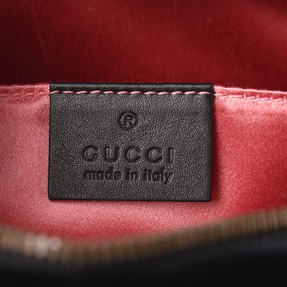 Gucci Velvet Matelasse Crystal Star Embroidered Small GG Marmont Chain Shoulder Bag Black 6 of 9