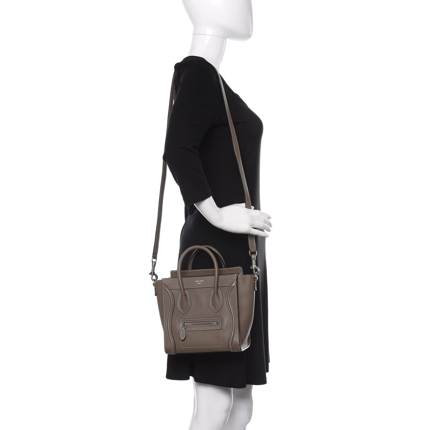 Drummed Calfskin Nano Luggage Souris