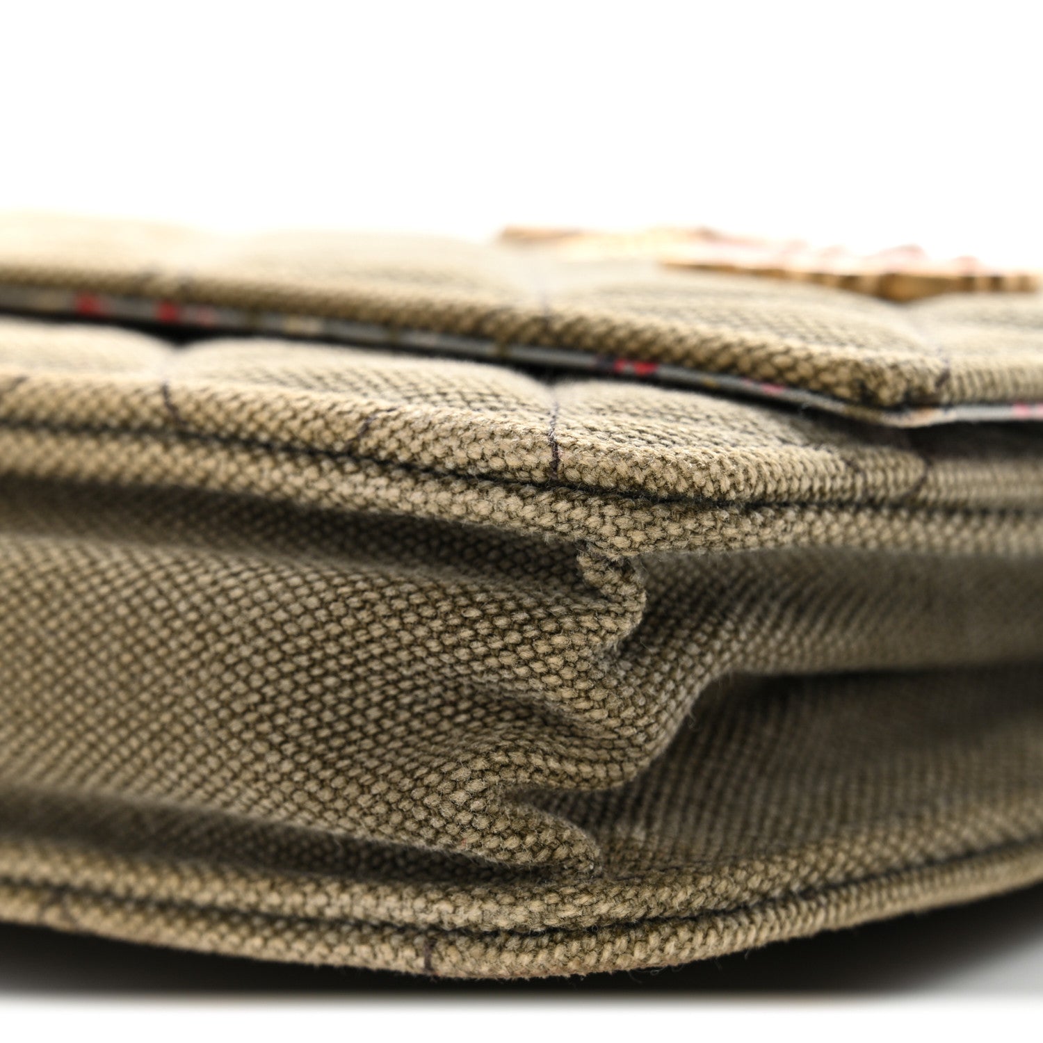 Chanel Canvas Quilted Coco Cuba Charms Wallet on Chain WOC Khaki 10 of 10
