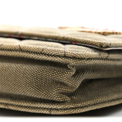 Chanel Canvas Quilted Coco Cuba Charms Wallet on Chain WOC Khaki 10 of 10