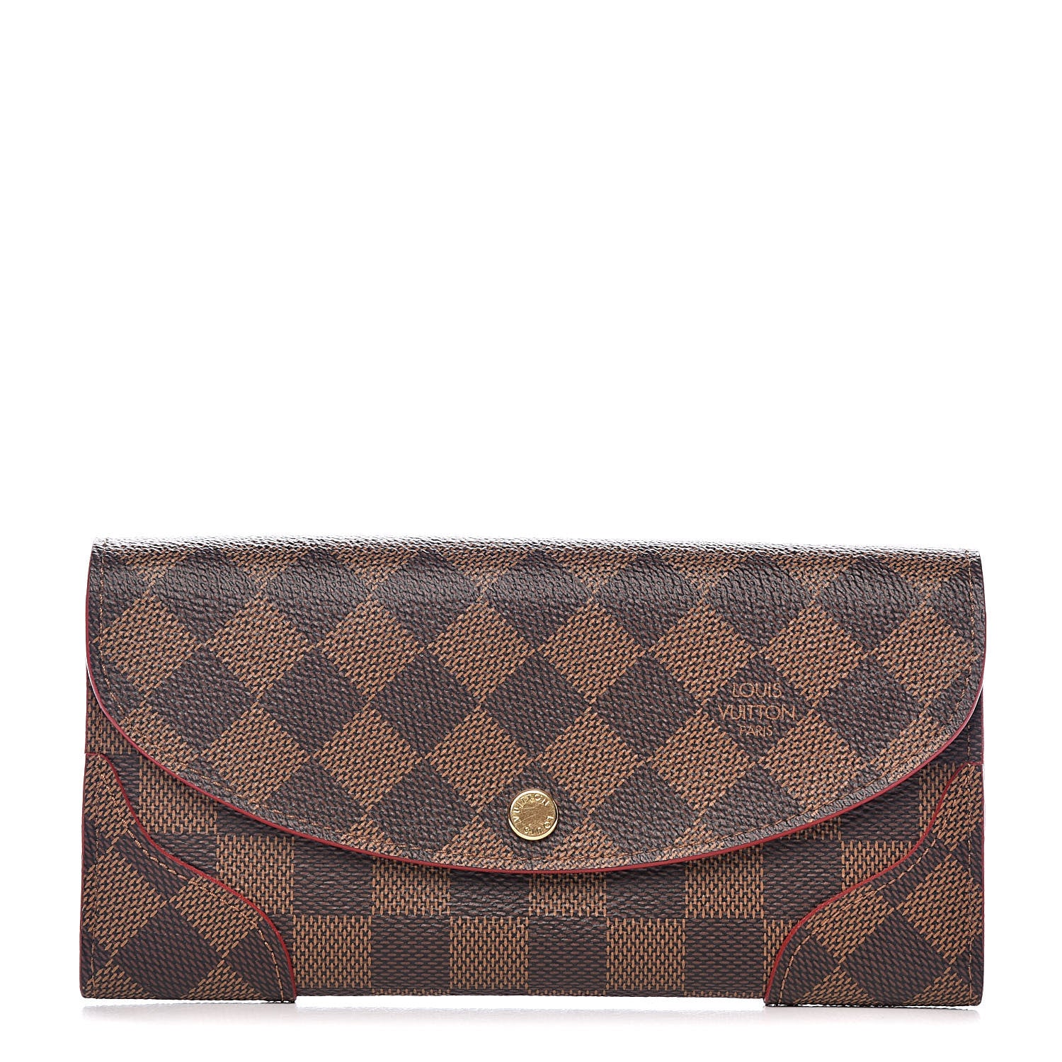 Louis Vuitton Damier Ebene Caissa Wallet Cherry 1 of 9