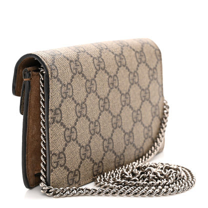 Gucci GG Supreme Monogram Super Mini Dionysus Shoulder Bag Taupe 3 of 15