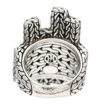 John Hardy Sterling Silver 22K Yellow Gold Hammered Palu Ring 52 6 4 of 6