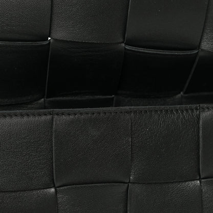 Bottega Veneta Lambskin Maxi Intrecciato Cassette Crossbody Bag Black 10 of 12