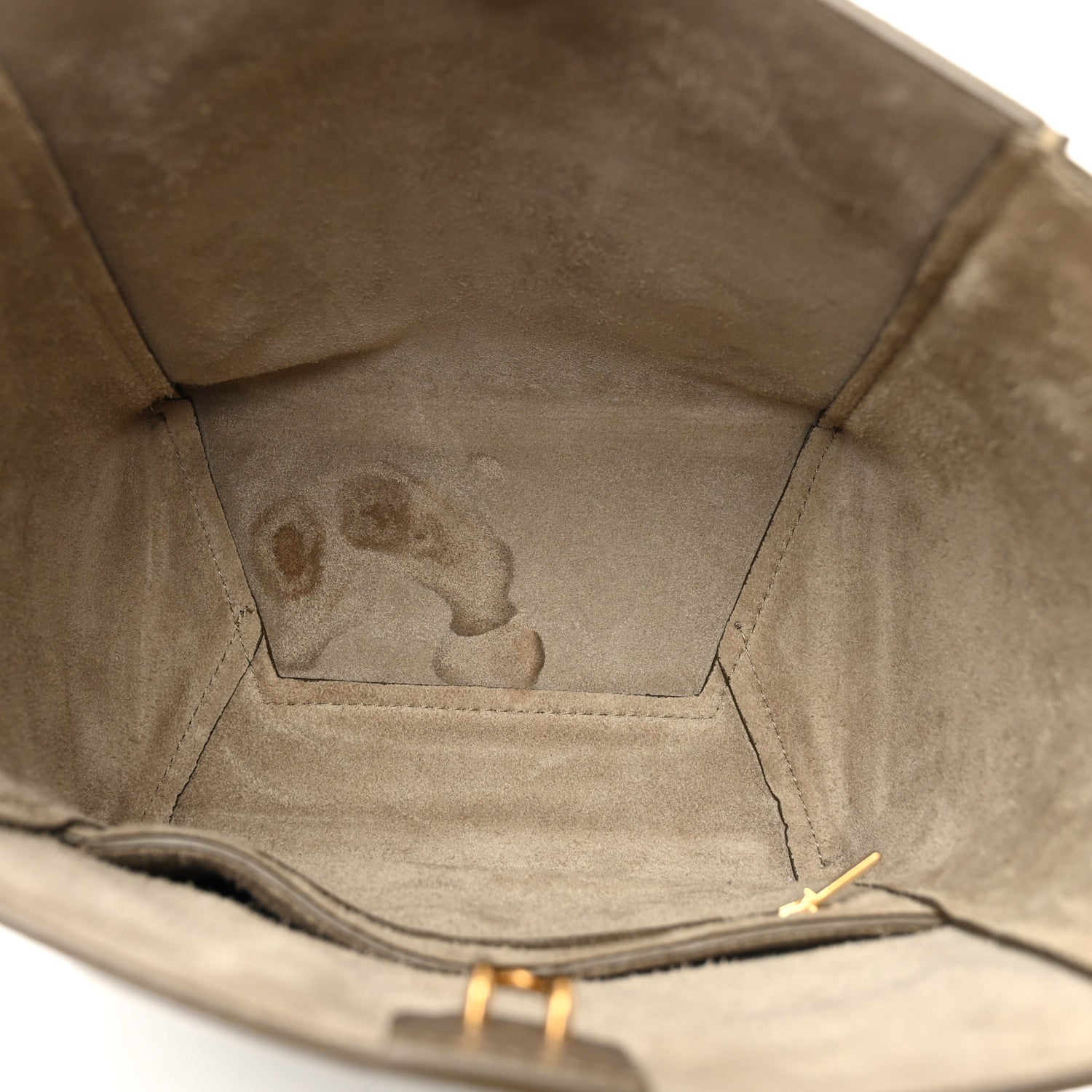 Celine Soft Grained Calfskin Small Sangle Bucket Bag Taupe 5 of 10