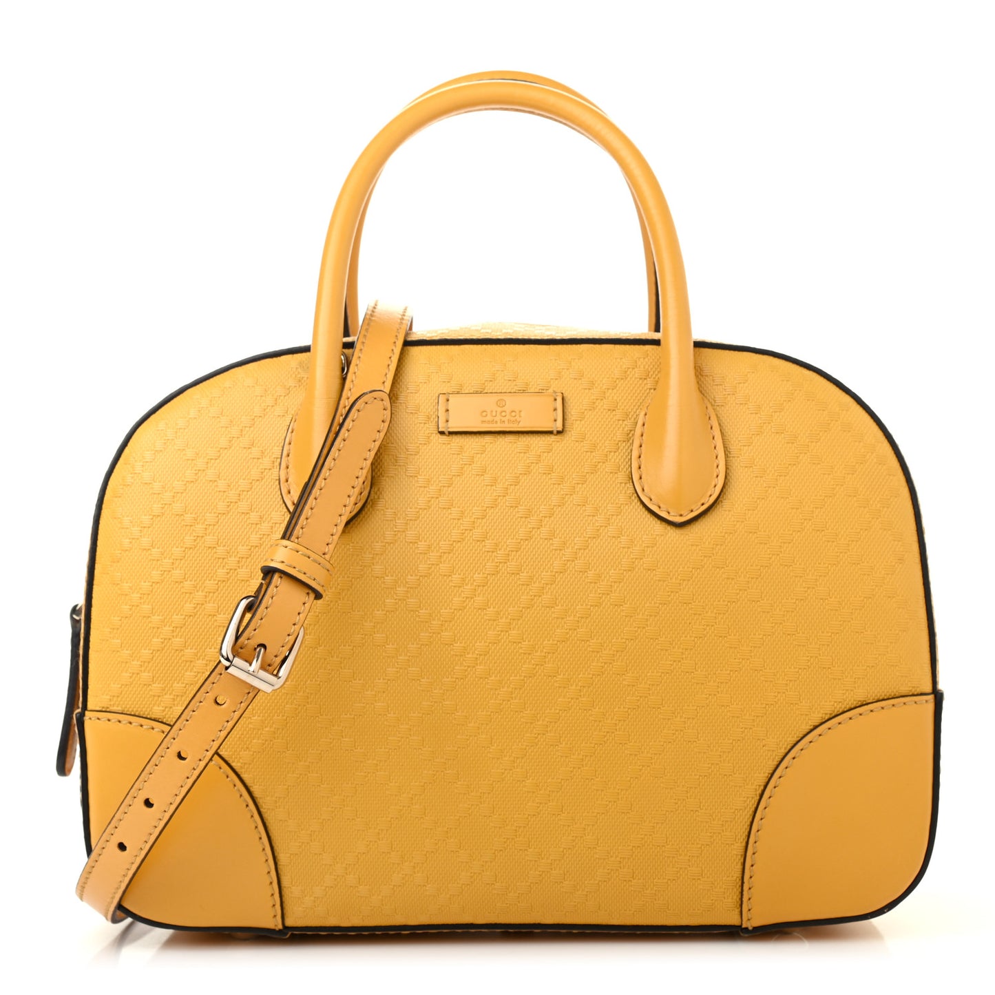 Calfskin Diamante Small Top Handle Bag Yellow