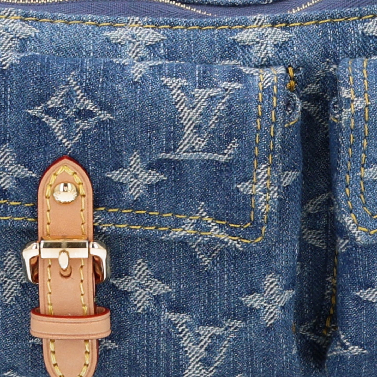 Monogram Pochette Accessories Cargo  Blue Denim