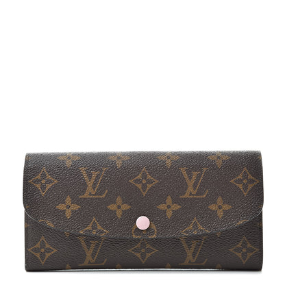 Louis Vuitton Monogram Emilie Wallet Rose Ballerine 1 of 8