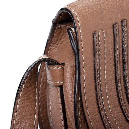 Chloe Calfskin Mini Marcie Round Crossbody Bag Nut 18 of 20
