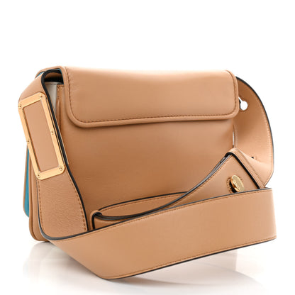 Fendi Shiny Nappa Small ID Shoulder Bag Beige Turquoise 4 of 9