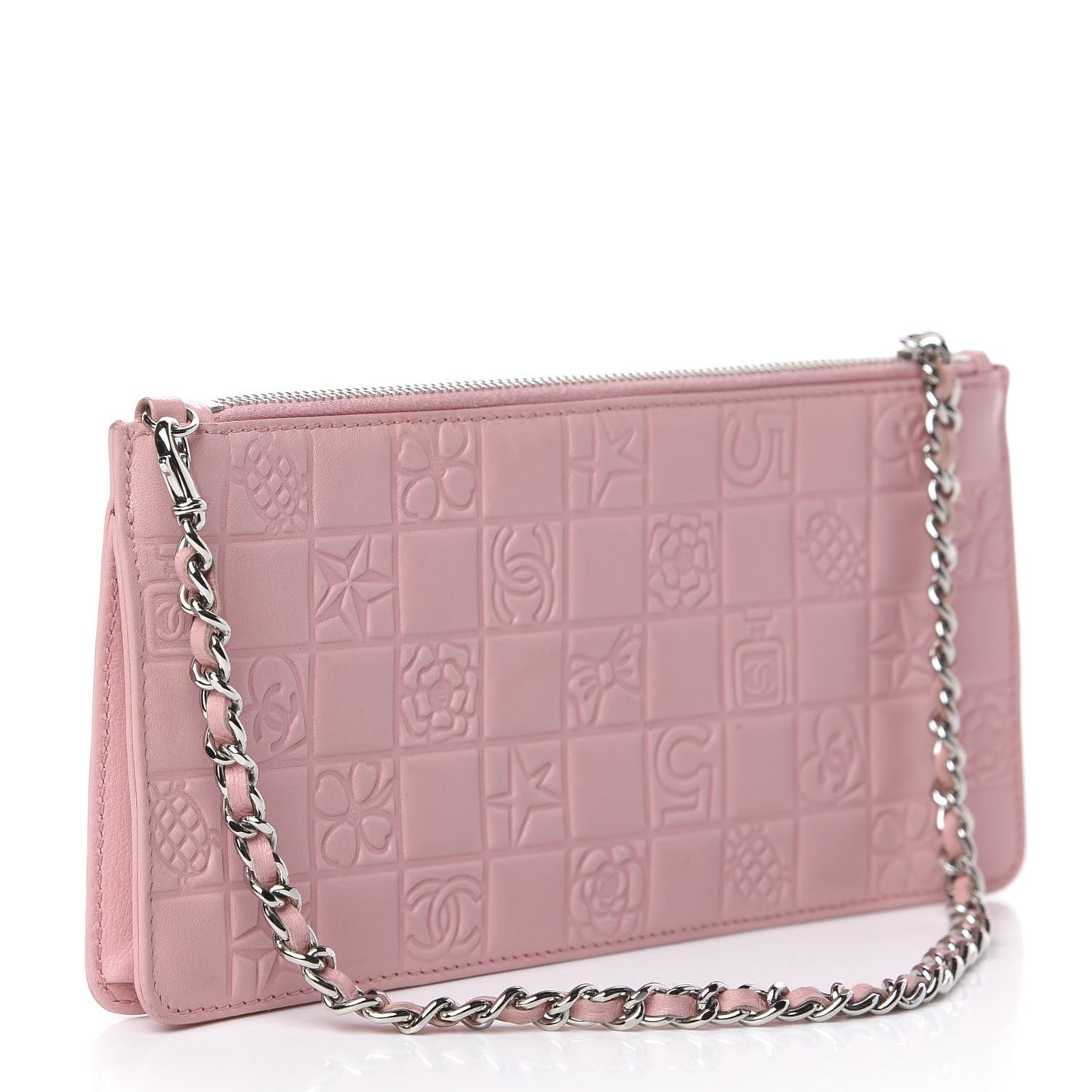 Lambskin Precious Symbols Pochette Pink