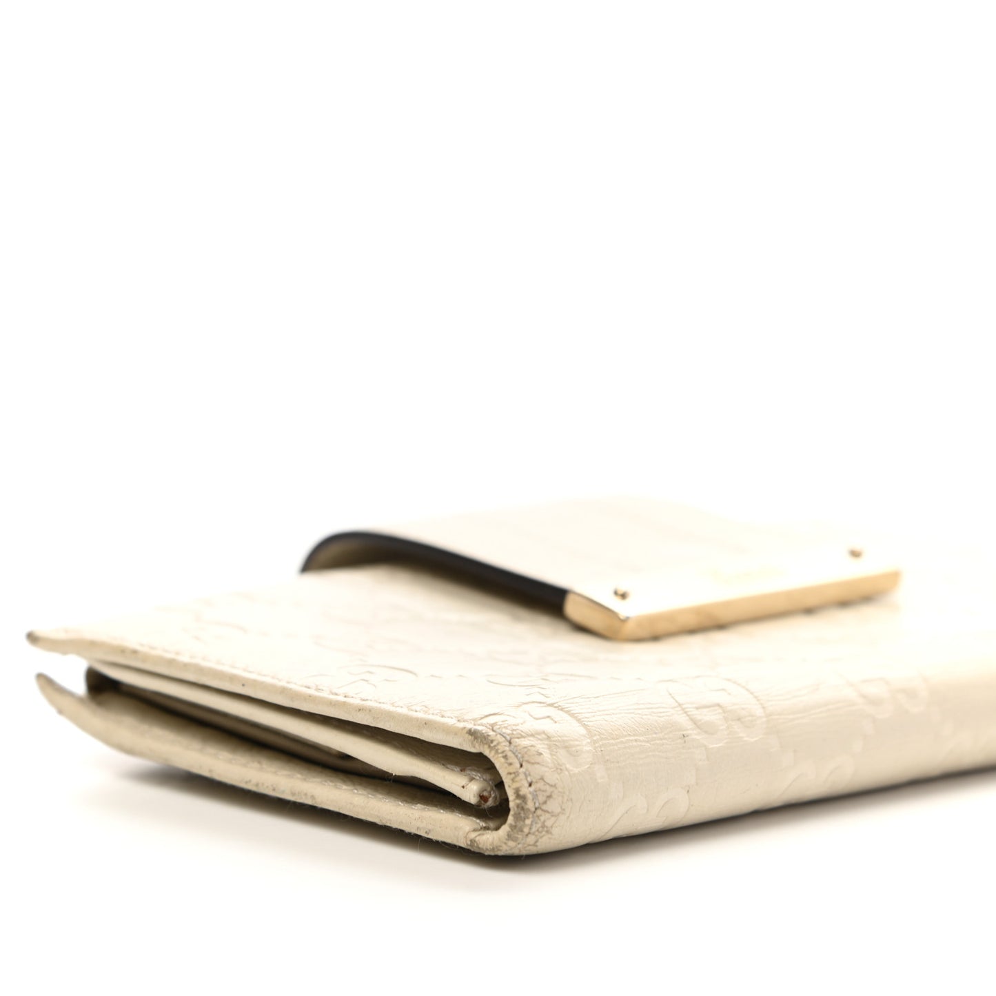 Guccissima Ladies Web Long Wallet Off White