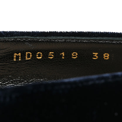 Christian Dior Velvet Baby-D Ballet Pumps 38 Deep Blue 8 of 8