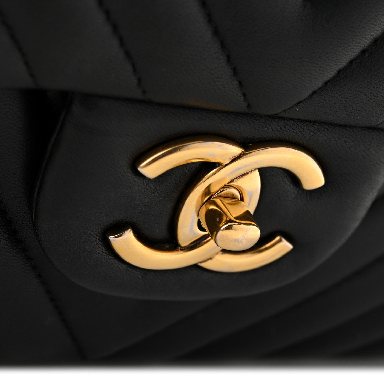 Chanel Lambskin Chevron Quilted Maxi Double Flap Black 11 of 14