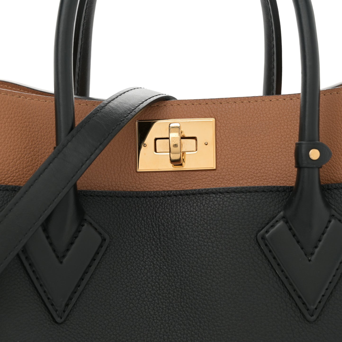 Calfskin Monogram On My Side MM Black