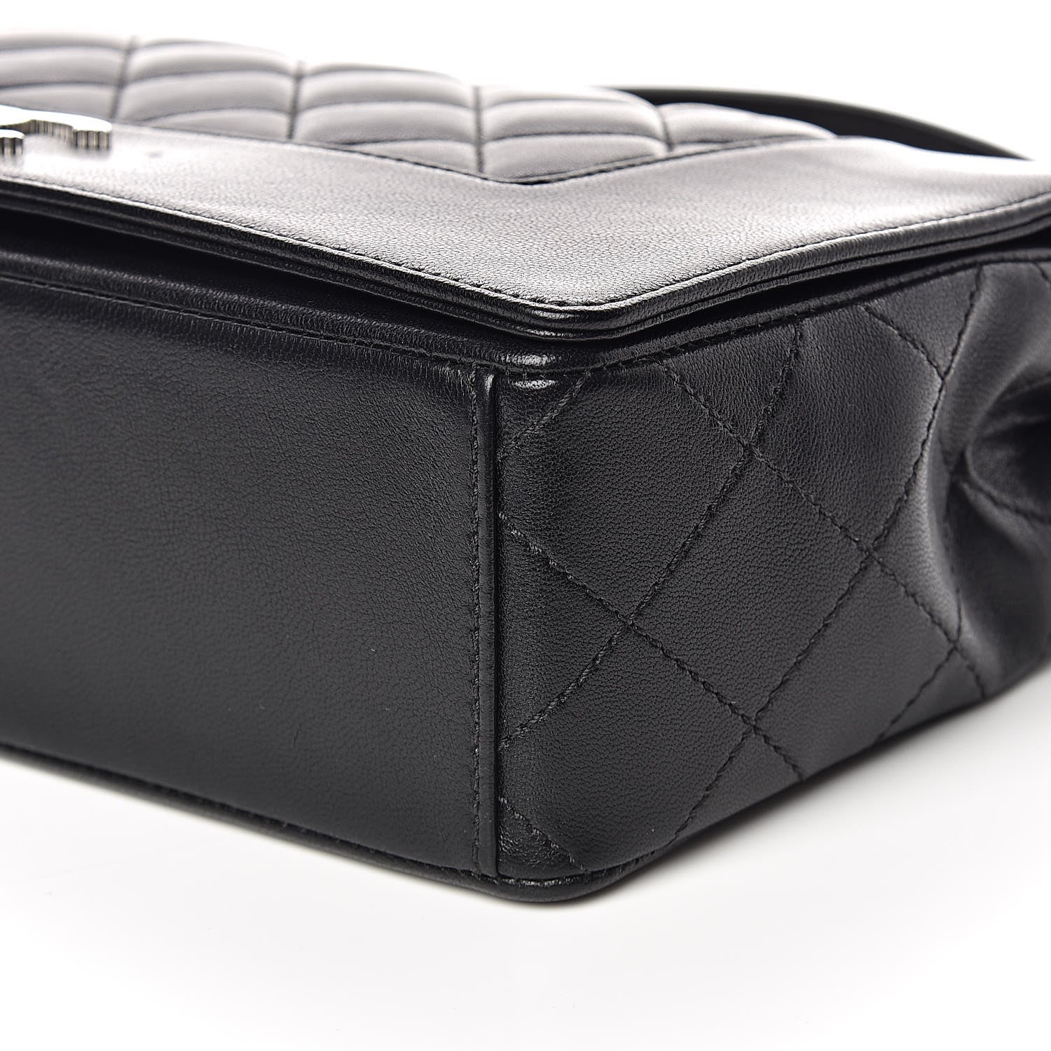 Chanel Sheepskin Quilted Vintage Mademoiselle Flap Black 9 of 10