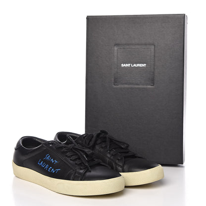 Saint Laurent Calfskin Court Classic Sneakers 39 Black 16 of 16