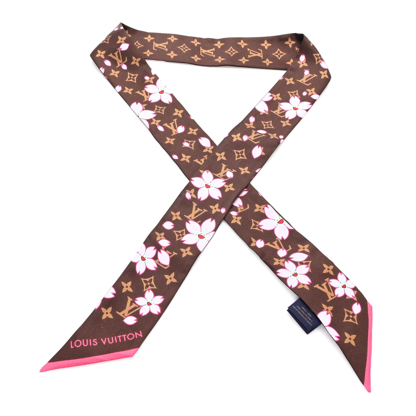 LV X TM Silk Monogram Cherry Blossom BB Bandeau Tan
