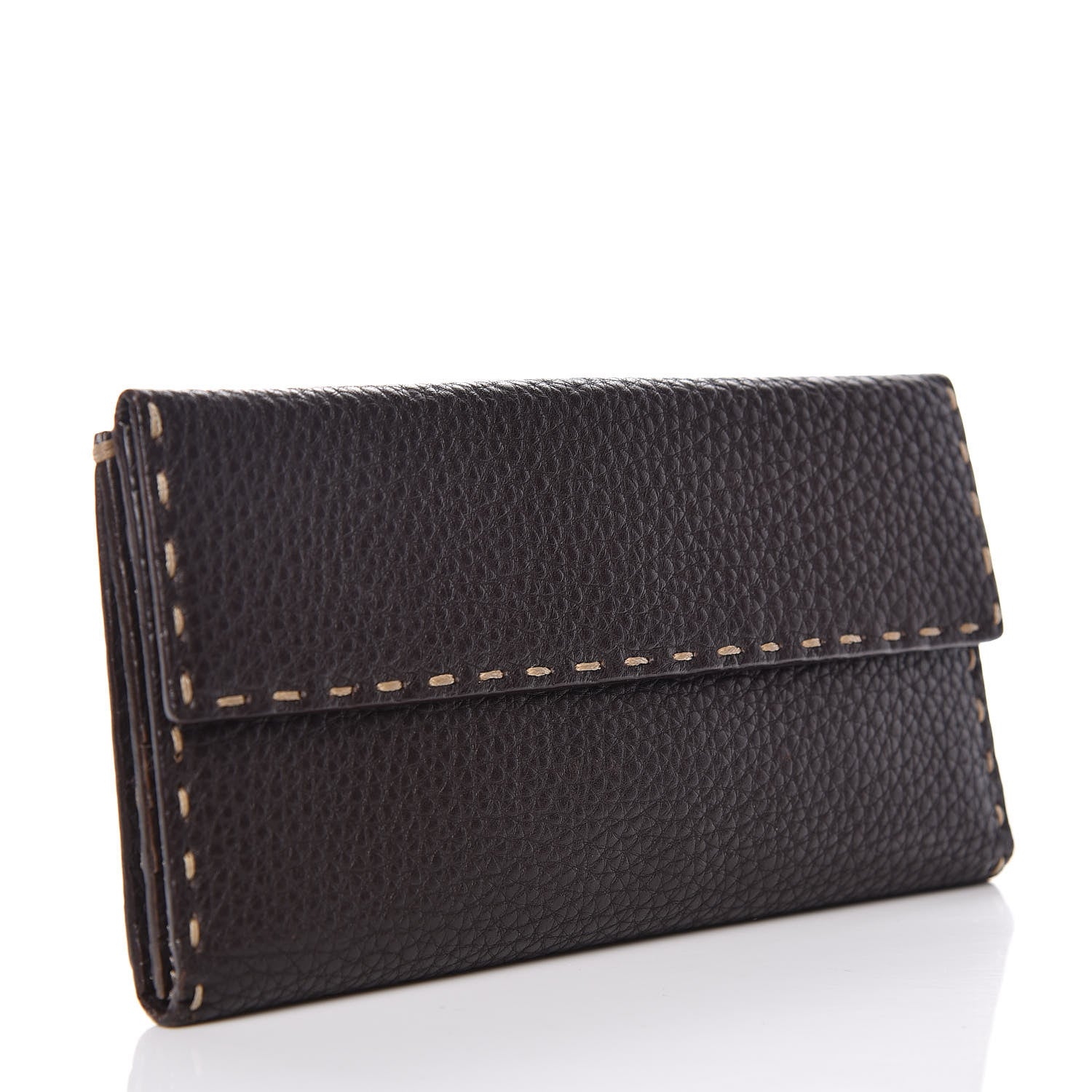 Fendi Cuoio Romano Selleria Bi-Fold Wallet Testa di Moro 3 of 9