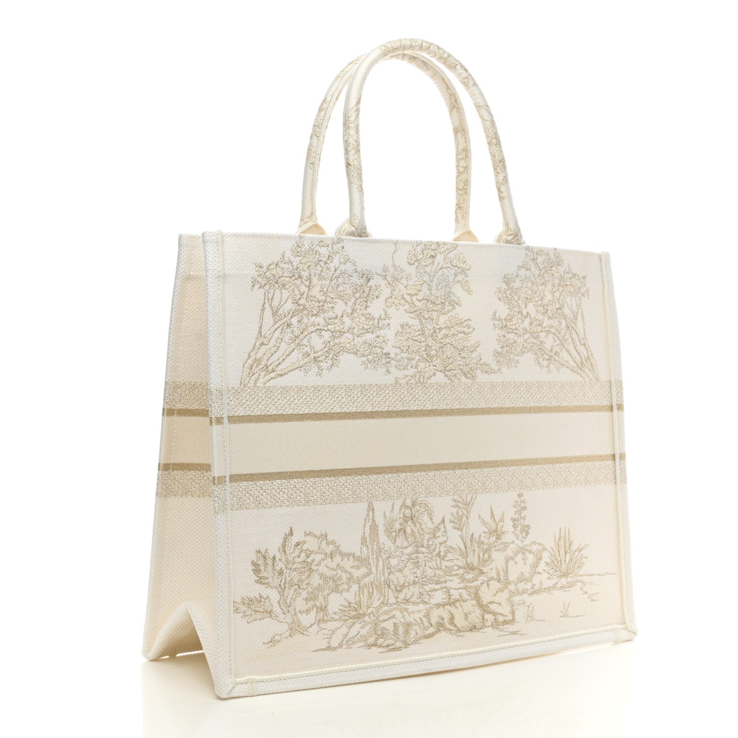 Canvas Around The World Stella Embroidered Large Book Tote Gold