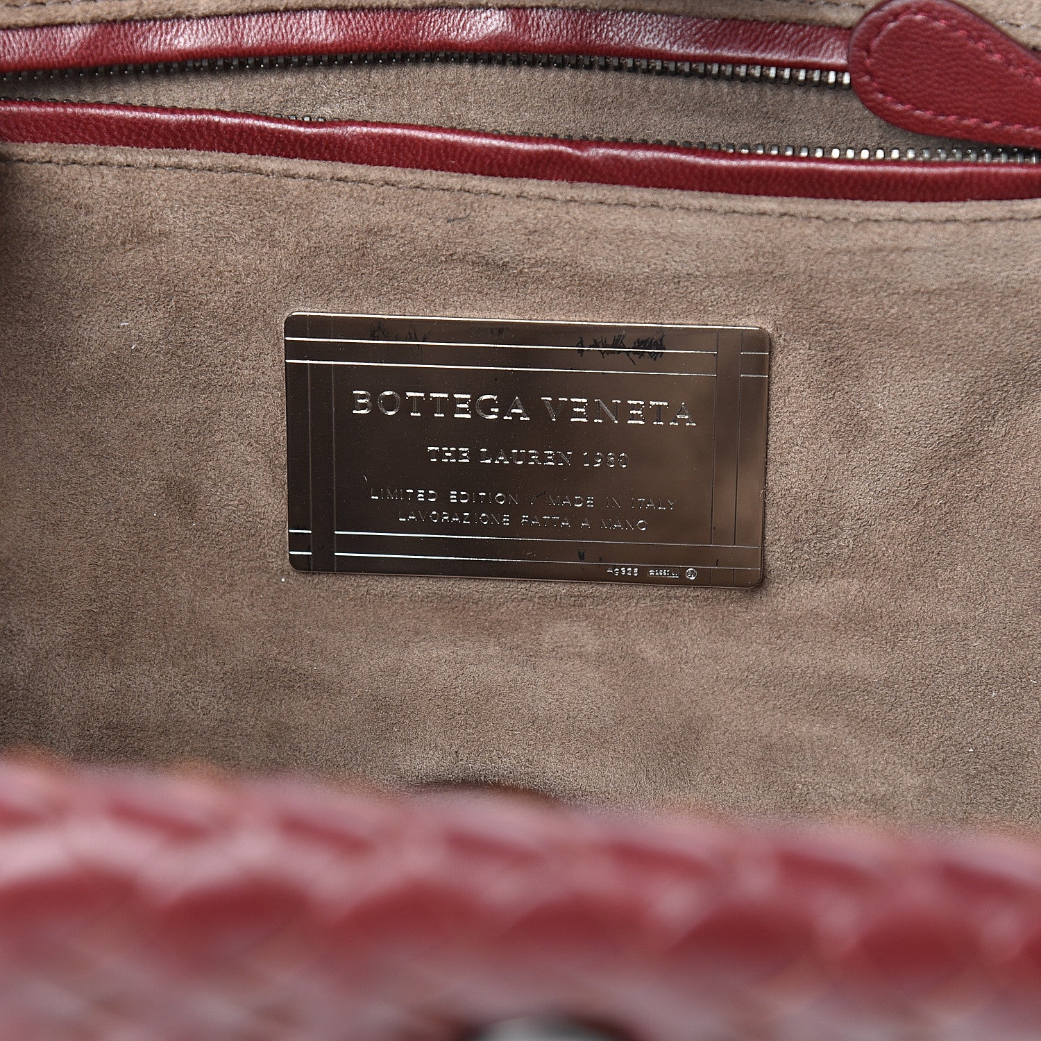 Bottega Veneta Nappa Intrecciato The Lauren 1980 Clutch Gigolo Red 6 of 7