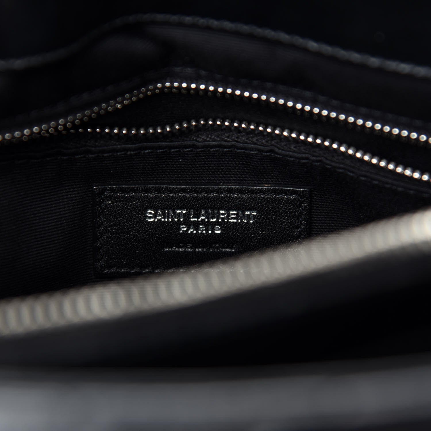 Saint Laurent Calfskin Y Quilted Monogram Medium Loulou Chain Satchel Black 9 of 12