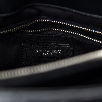 Saint Laurent Calfskin Y Quilted Monogram Medium Loulou Chain Satchel Black 9 of 12