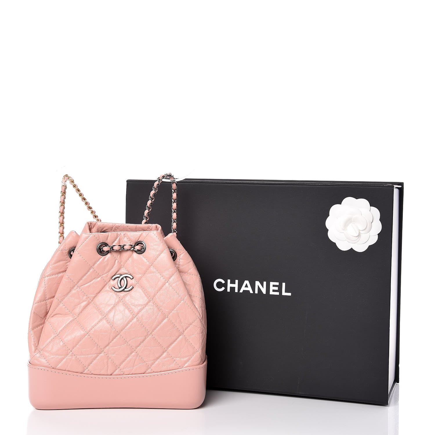 Chanel Aged Calfskin Quilted Small Gabrielle Backpack Pink 11 of 11