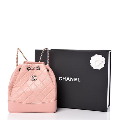 Chanel Aged Calfskin Quilted Small Gabrielle Backpack Pink 11 of 11