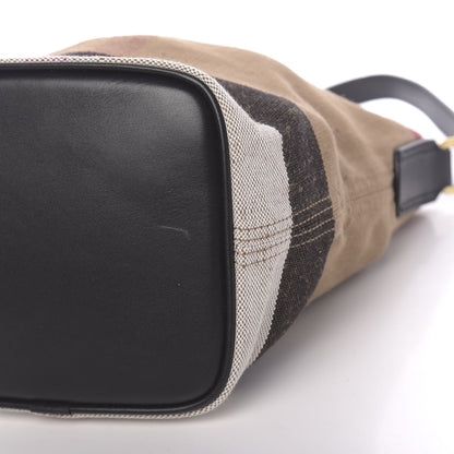 Burberry Canvas Mega Check Mini Ashby Tassel Crossbody Black 10 of 10