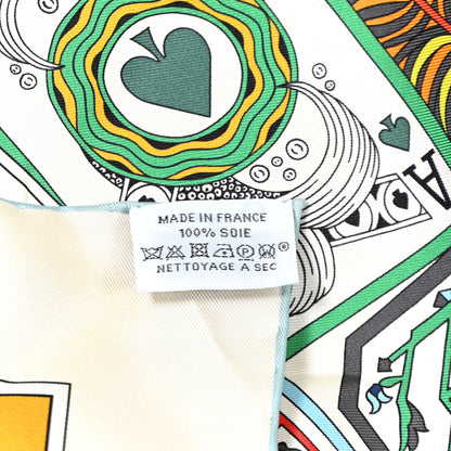 Hermes Silk De l'Ombrelle Aux Duels Double Face Scarf 90 Grege Bleu Vif Multicolor 5 of 5