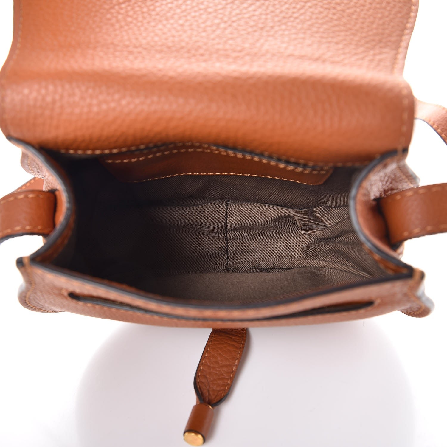 Chloe Calfskin Mini Marcie Round Crossbody Bag Tan 9 of 9