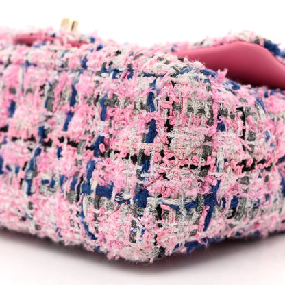 Chanel Tweed Quilted Mini Rectangular Flap Pink Multicolor 10 of 11