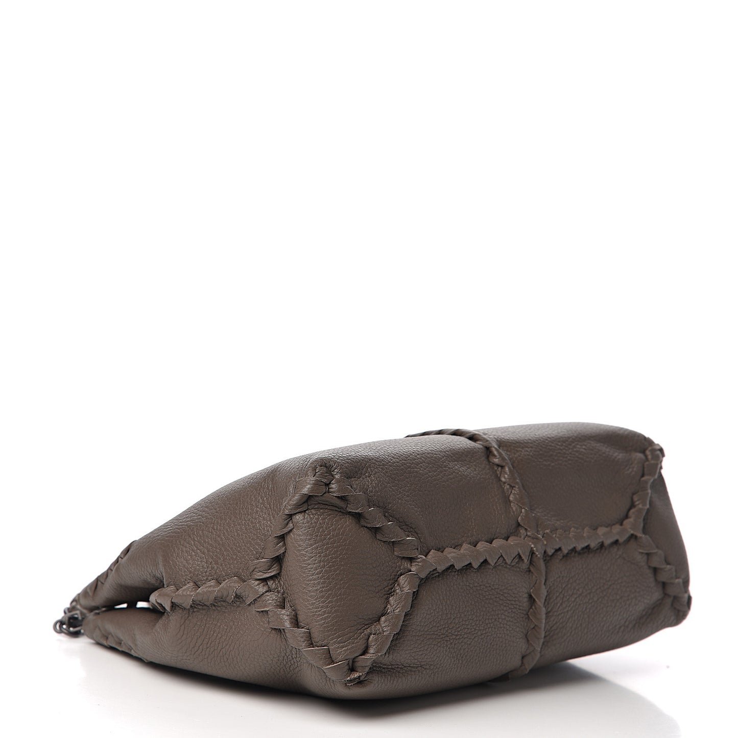 Cervo Deerskin Braided Tote Brown