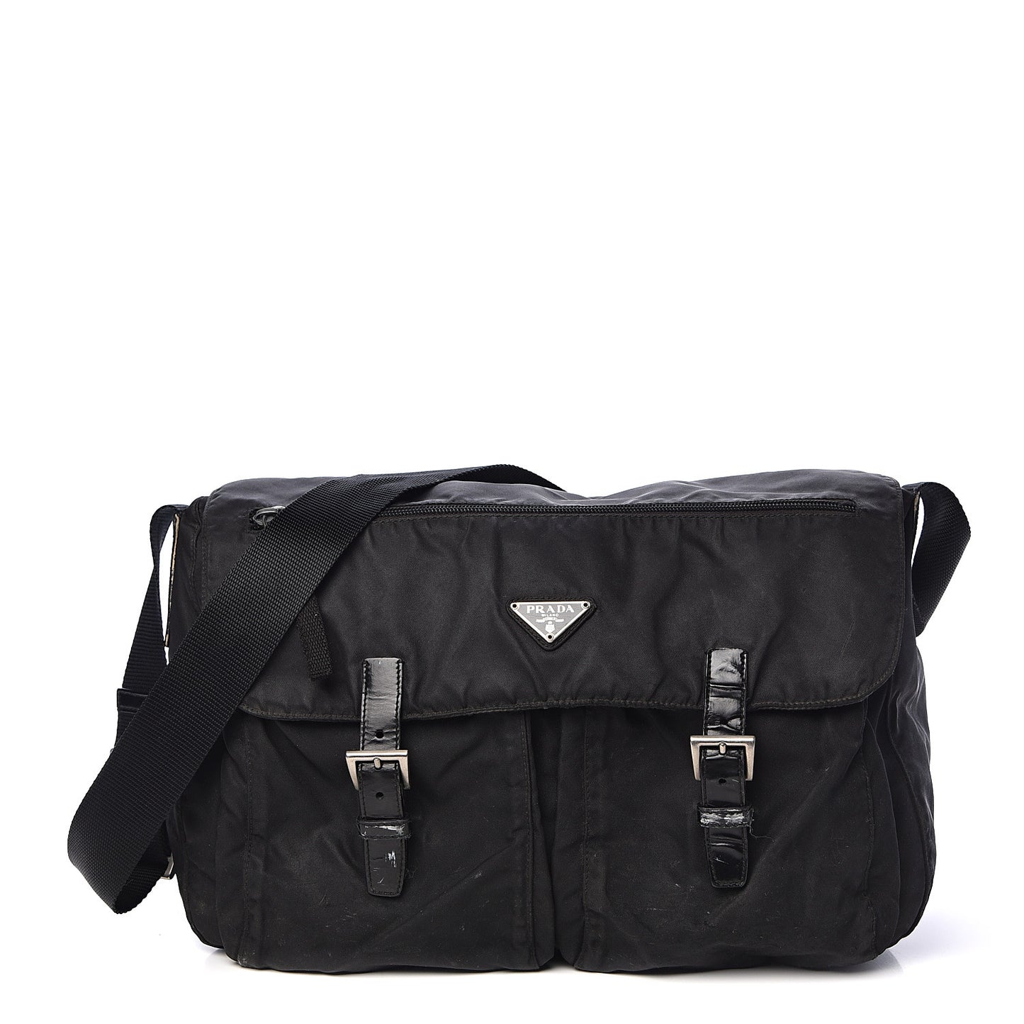 Tessuto Nylon Messenger Bag Black