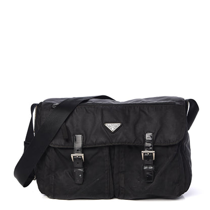 Prada Tessuto Nylon Messenger Bag Black 1 of 22