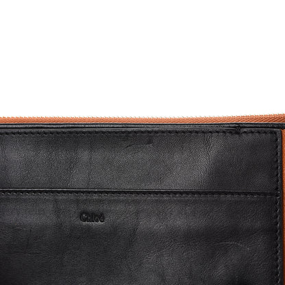 Chloe Calfskin Goatskin Bi-Color Alice Clutch Marron Glace 7 of 9
