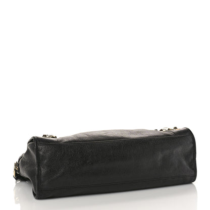 Balenciaga Chevre Gold Metallic Edge Hardware City Black 4 of 8