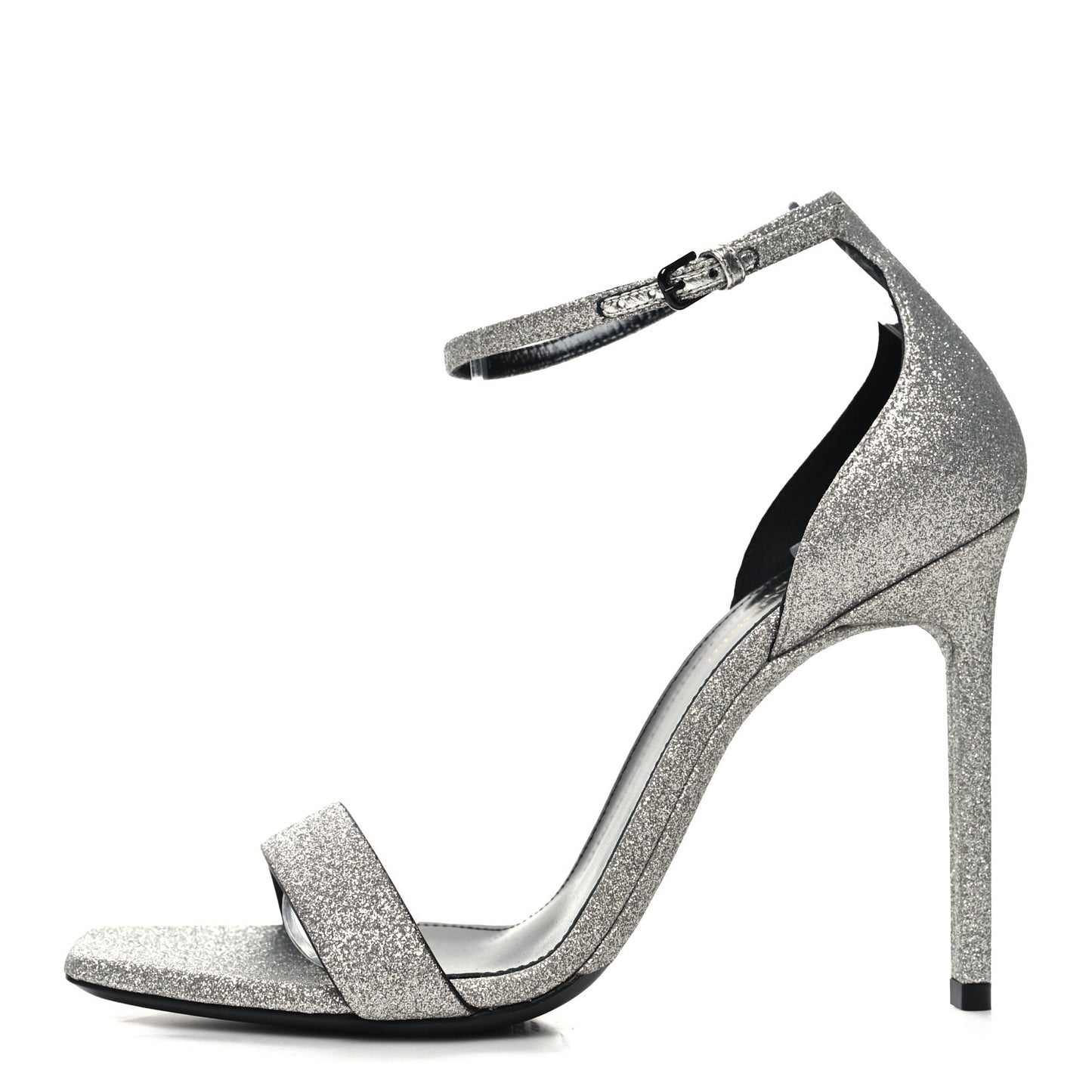 Glitter Amber 105 Ankle Strap Sandals 39.5 Silver
