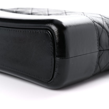 Chanel Aged Calfskin Quilted Medium Gabrielle Hobo Black 9 of 10