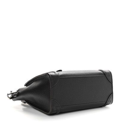 Celine Drummed Calfskin Nano Luggage Black 4 of 12