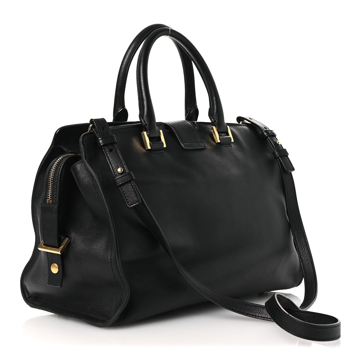 Saint Laurent Calfskin Small Monogram Cabas Black 3 of 15