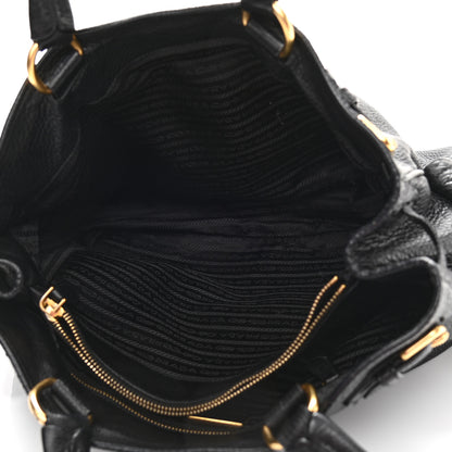 Prada Vitello Daino Shopping Tote Black 6 of 17