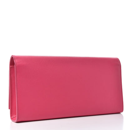 Saint Laurent Grain De Poudre Classic Monogram Kate Clutch Lipstick Fuchsia 3 of 9